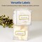 Avery Printable Rectangle Labels, 1" x 2-5/8", Matte White, Pre-printed Metallic Gold Hanging Ornaments Design, Sure Feed Technology, Laser & Inkjet Compatible, 320 Total